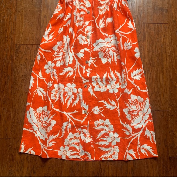 Mara Hoffman Hemp Shirtdress in Orange Floral - Fits M/L - Picture 8 of 12